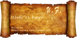 Ujvári Fanni névjegykártya